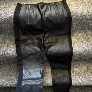 FashionNova Women’s Black Leather Party Pants